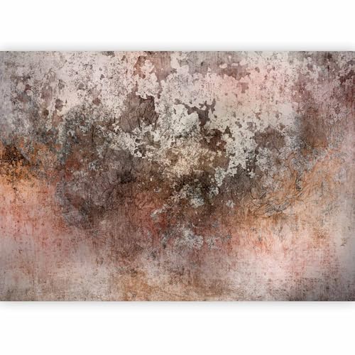 artgeist Wall Mural Concrete Rust 96x69 in - Peel and Stick Self-Adhesive Wallpaper Removable Large Sticker Foil Wall Decor Print Design Mural Brown Beige Cement a-C-10087-a-a