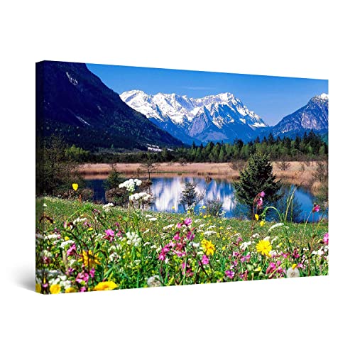 Tableau paysage montagnes au printemps Startonight 60x90cm