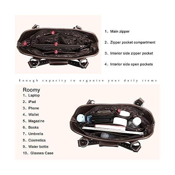 Montana-West-Womens-Western-Handbag-Leather-Shoulder-Bag-Tooled-Concealed-Carry-Purse-with-Detachable-Holster Montana West Western Handbag Tooled Shoulder Bag Leather Tote Bag with Detachable Holster for Women WRLH-8005CF