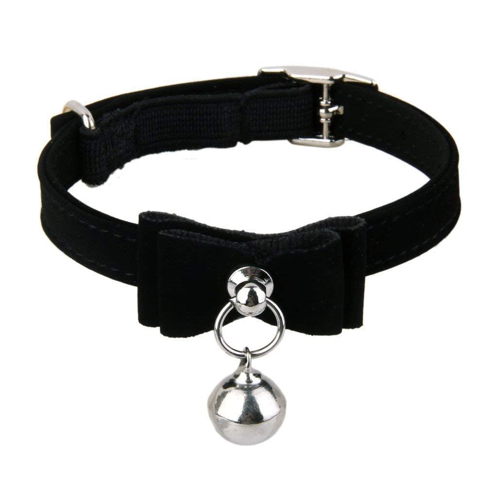 SIXPLUS Adjustable Pet Kitten Cat Safety Collar Bell Buckle Neck (Black), Velvet, (Pack of 1) (B0C281LNQH) Amazon Price History, Amazon Price Tracker