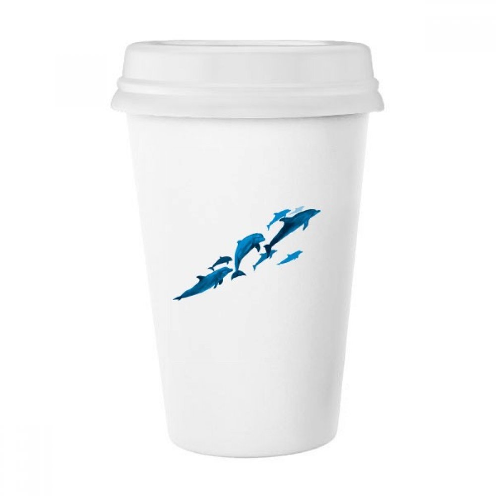 Tasse de poterie céramique blanche Dolphin 350 ML anti tache et robuste