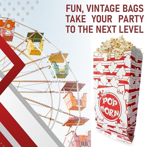 Image of 1oz Paper Popcorn Bags for Individual Servings - Pack of 500ct (500)