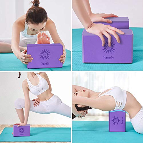 image for GAVMICS Yoga Blocks Set of 2 EVA Foam Block- Non-Slip Surface Provides