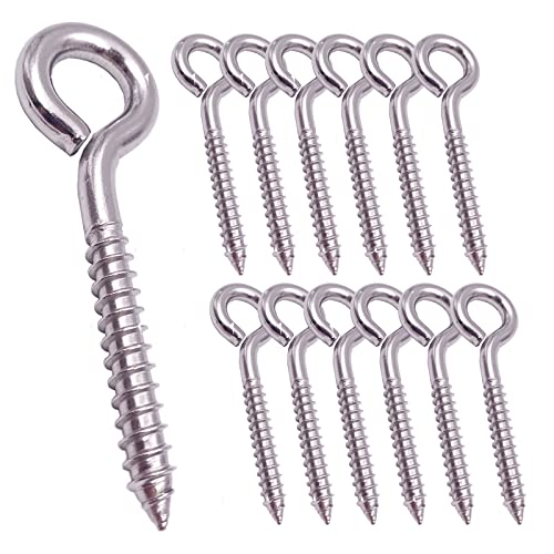 Aovchei Eye Screws, 50Pcs 1 Inch Long, 304 Stainless Steel Screw Hooks, Self Tapping Eye Bolts, Indoor & Outdoor For Hanging Artwork - View #6