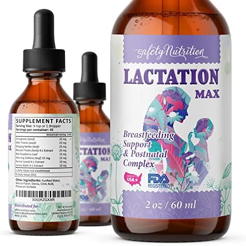 Lactation Supplement - Fenugreek & Blessed Thistle & Moringa & Fennel - Natural Milk Supply Increase for Mothers - Breastfeeding Supplement - Postnatal Vitamins & Lactation Support (60 Capsules)