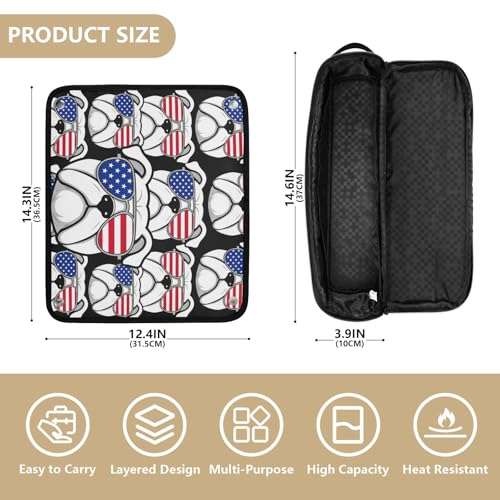 Organizador 2 en 1 para herramientas de cabello con mat de hierro resistente al calor impermeable y bolsa portátil para planchas, rizadores, planchas de cabello miniatura 4