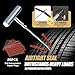 JGUVKNAO Tire Plug Kit, 32 Pcs Heavy Duty Tire Repair Kit with 2 Pcs Rugged Metal T-Handle Insertion Tools for Car, Truck, Motorcycle, ATV, Tractor, Trailer - Fix Flat Tire Puncture