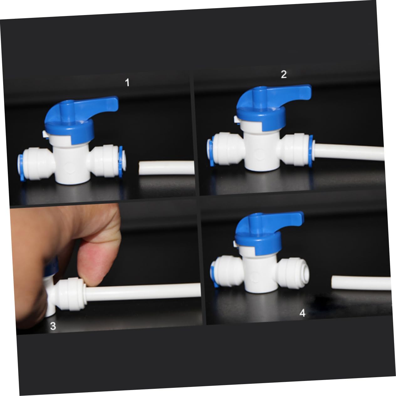 Cabilock Water Purifier Adaptor Set 5pcs Quick Connectors Straight Pe Fittings 2 Points Connectors