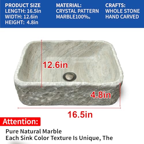 100handcraftedstonevesselsinkwithrectangularwhitestripeddesignrusticfarmhousestyleforbathroomvanityorcountertop Urban Country Home Decor 100 handcrafted stone vessel sink with rectangular white striped design rustic farmhouse style for bathroom vanity or countertop urban country home decor