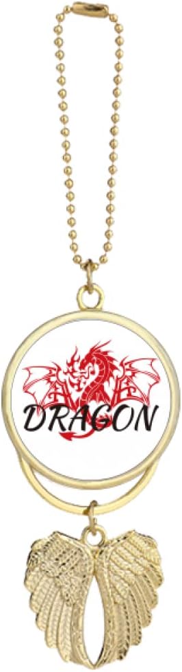 offbbN/A Dragon Animal Myth Wings East West Car Keychain Angel Wing Pendant