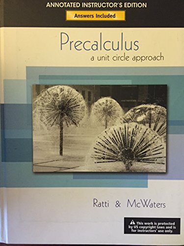 Precalculus: A Unit Circle Approach 032156507X Book Cover
