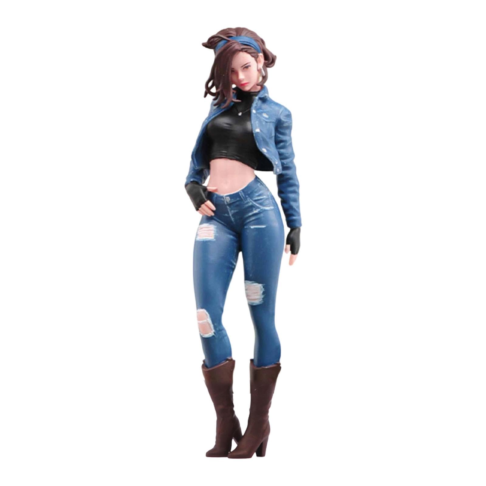 Diorama miniature figurine femme 1:18 en résine haute précision