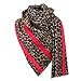 Produktbild MBW Oversized Damen-Schal Winterschal beidseitig tragbar mit Leomuster und roten Streifen Animalprint