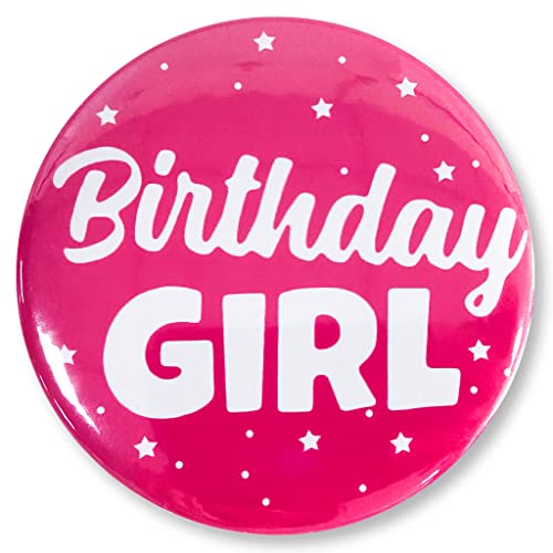 Birthday Girls Button Pink Baby Kids Happy Birthday Badge Pins,It's My Women Birthday Badges Party Decorations Favors Supplies