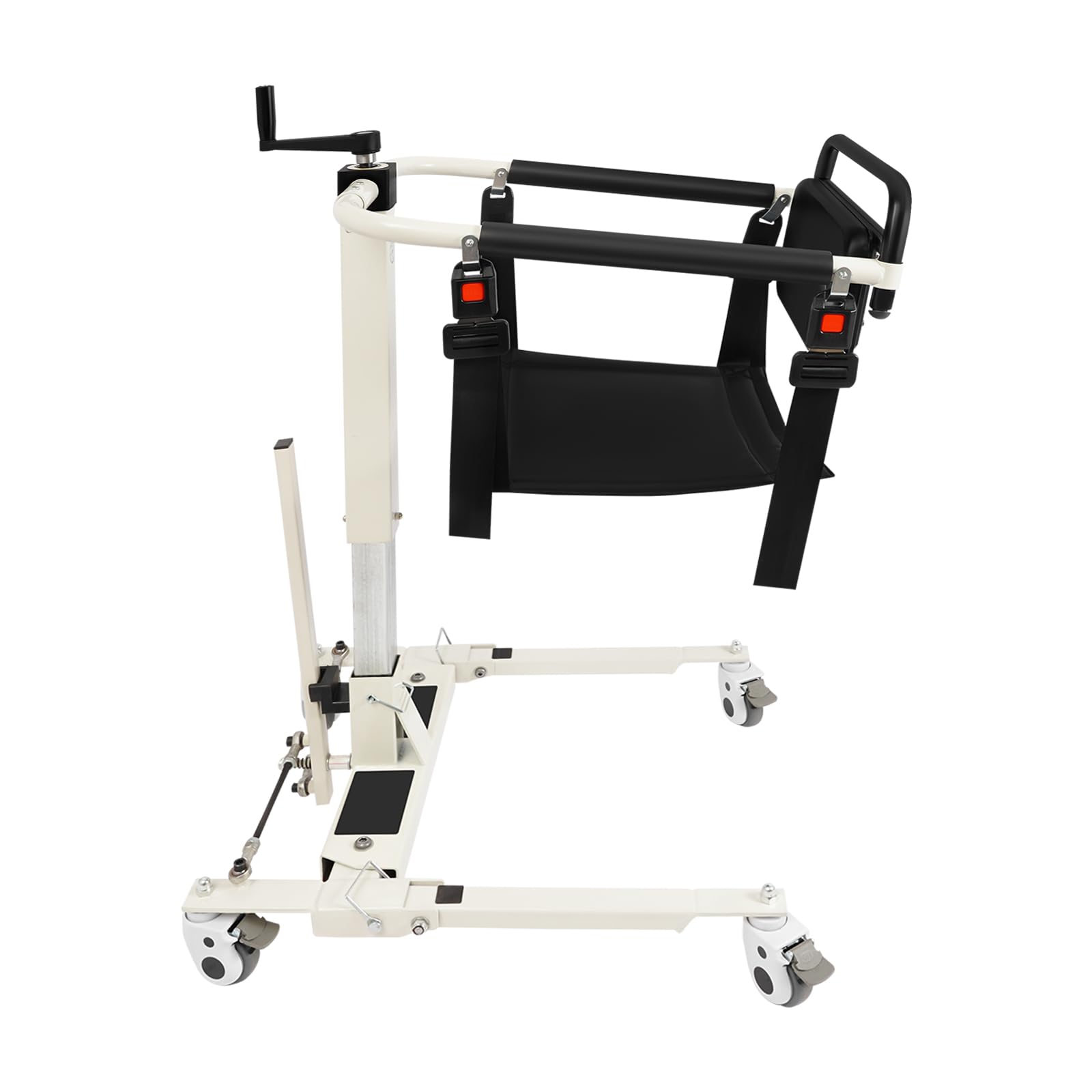 Hydraulischer Patientenlifter 120 KG Patientenhebestuhl FüR Zuhause Höhenverstellbarer Transferstuhl Mit 2 Kissen Sitz-Transferhilfe Toilettenstuhl