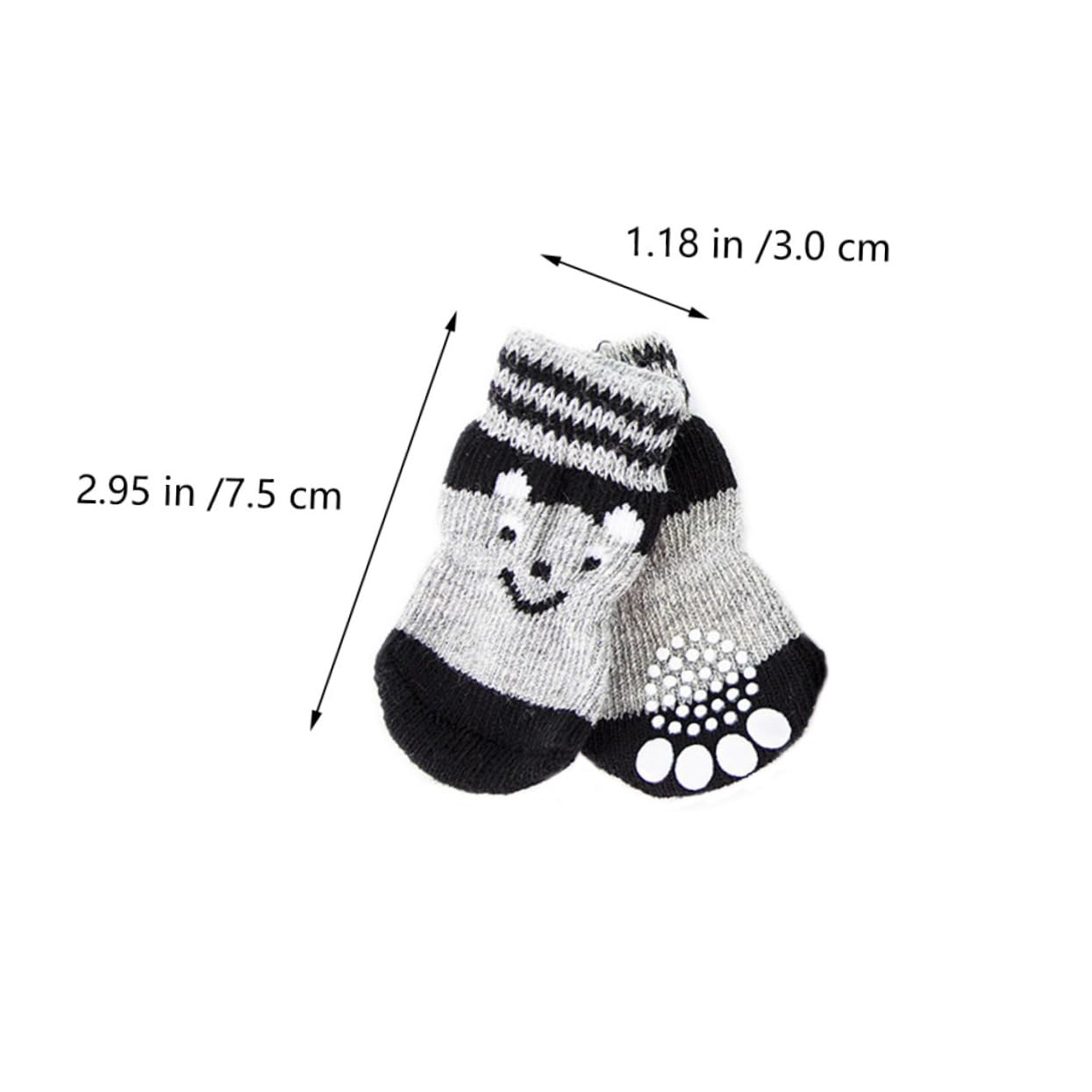 Abaodam 3Pairs Slip Dog Socks for Small Dogs Paw Protection Boots Comfortable Durable Design for Indoor Use Adorable Patterns for Your Puppy