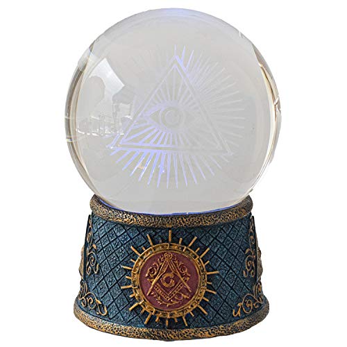 Pacific Giftware Masonic LED Ball Resin Figurine Statue Home Decor