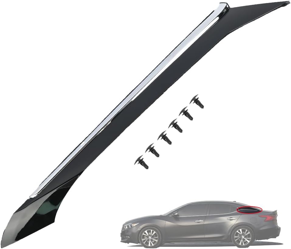 C- Pillar Trim Molding 788739DJ1A 788739DD0A 78873-4RA0A Compatible with Nissan Maxima 2016-2021 Rear Left Driver Side Body Molding Panel Black (Left Driver Side)