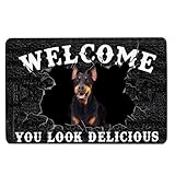Photo Gallery dobermann zerbino divertente dobermann welcome you look delicious regalo per gli amanti dei cani, tappetino antiscivolo divertente zerbino bagno cucina portico tappeti ingresso 40 x 60 cm Photo Gallery dobermann zerbino divertente dobermann welcome you look delicious regalo per gli amanti dei cani, tappetino antiscivolo divertente zerbino bagno cucina portico tappeti ingresso 40 x 60 cm
