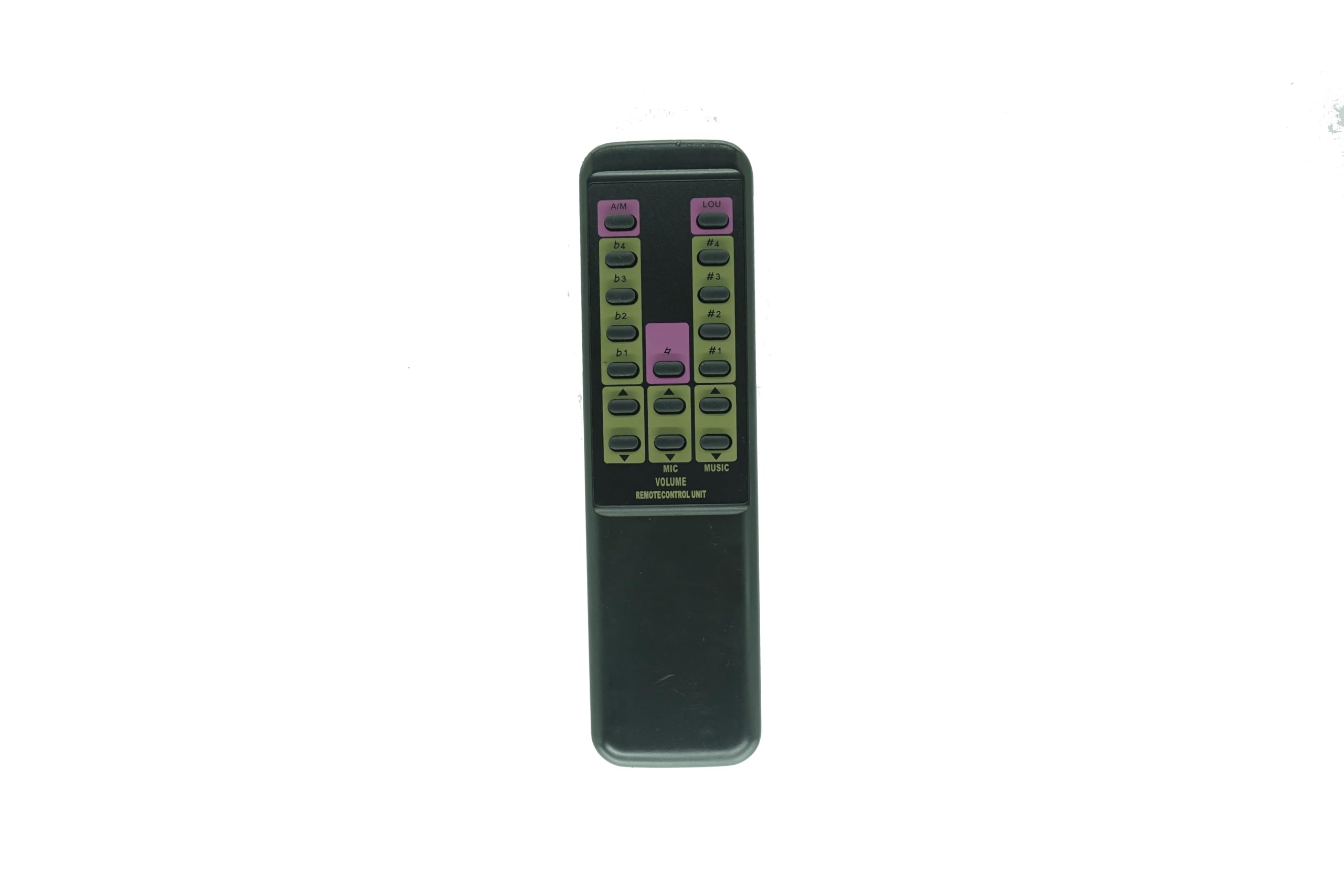 Назад view of the remote control with battery compartment closed