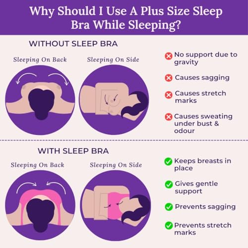 Image of Adira | Plus Size Sleeping Bra for Women | Plus Size Bra | Slip On Bras to Wear at Home | Comfortable Bra | Wirefree & High Coverage | Sleep Support | Avoids Stretch Marks | Pack of 2
