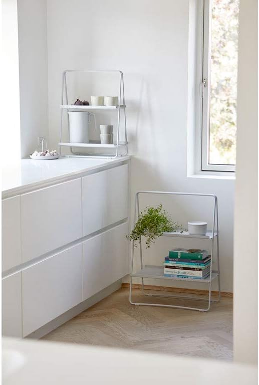 Zone Denmark Metal Adjustable Storage Shelving Unit | Maximize Space and Style | Ideal for Bedroom, Kitchen, and Bathroom | Organize with Elegance and Versatile Storage Solution- Small (White)