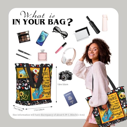 Tote Bag para Mujer Bolsa Reutilizable con Cierre miniatura 2