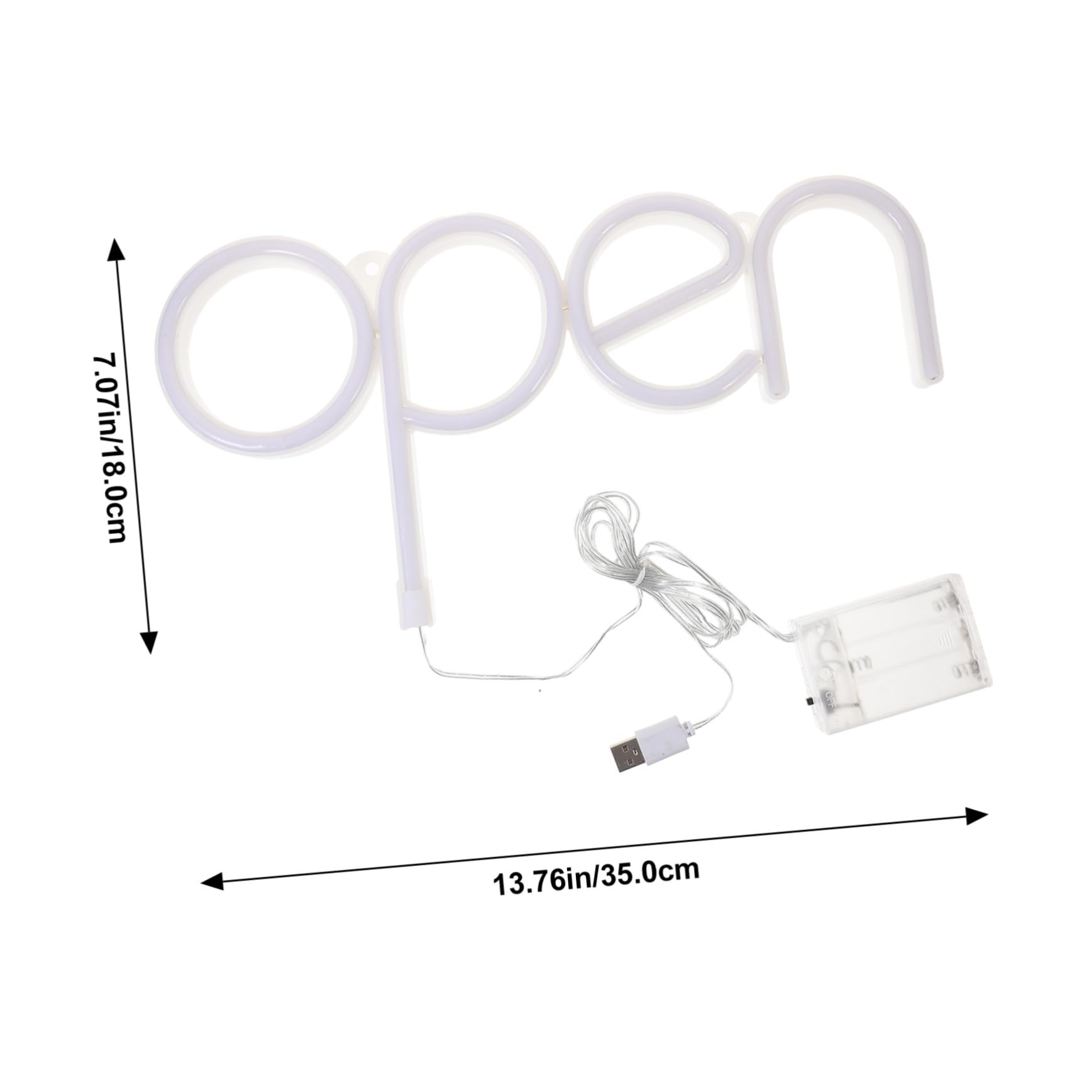 COLLBATH Letrero De Neón Led Abierto, Luz De Neón Para Pared, Luz Cálida, Iluminación Led Decorativa, Adecuado Para Bares y Fiestas, Lámpara De Ambiente,
