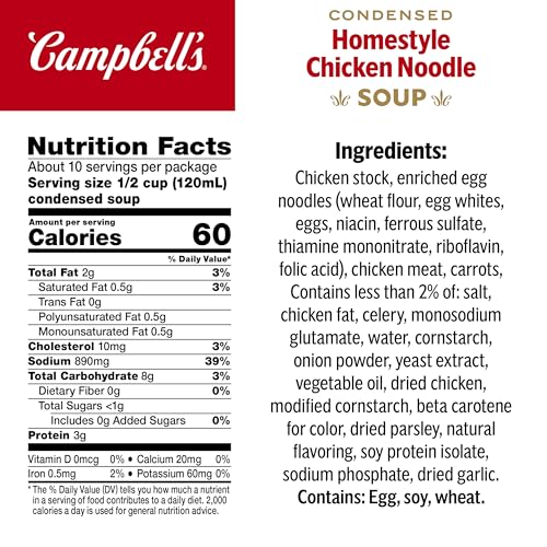 Image of Campbell's Condensed Homestyle Chicken Noodle Soup, 10.5 oz Can (4 Pack)