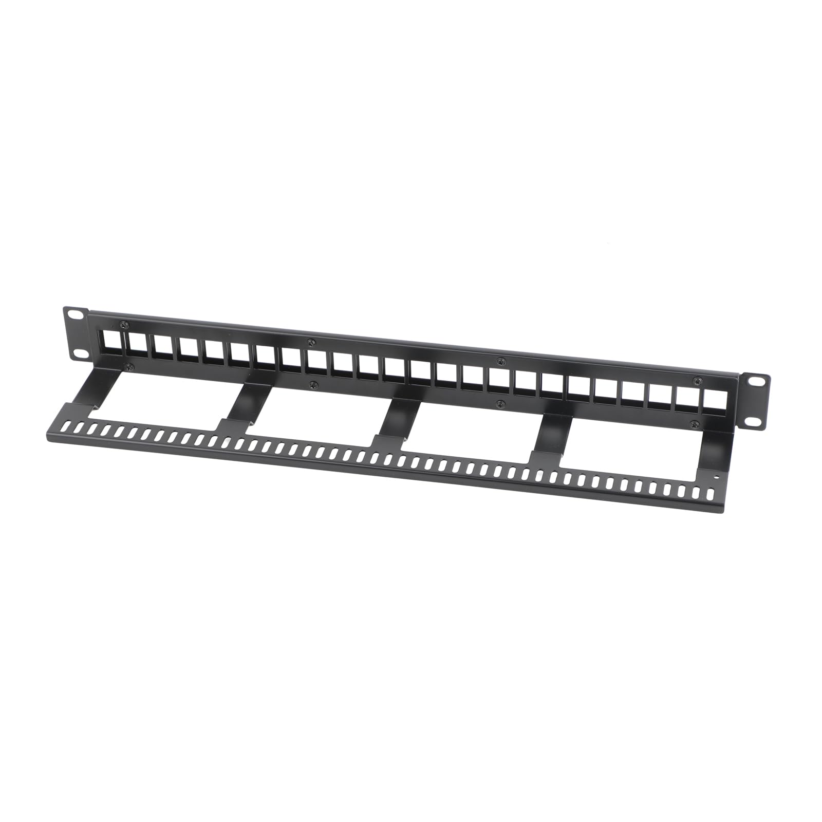 WSOLDMA 2U 48 Port Keystone Patch Panel 19 Inch for Keystone Jacks