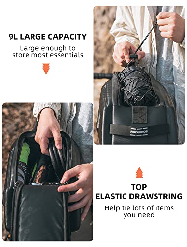 ROCKBROS Bike Rack Bags – 9LHard Shell Bicycle Rear Rack Bag