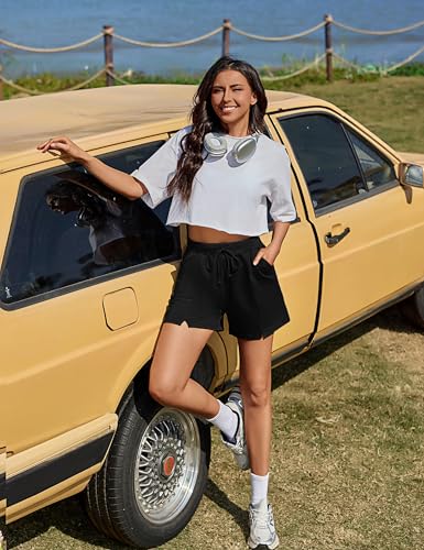 Litherday Women's Running Shorts Gym Summer Sports Bermuda Jogger Athletic Loose High Waisted Casual Lounge with Pockets - Image 5