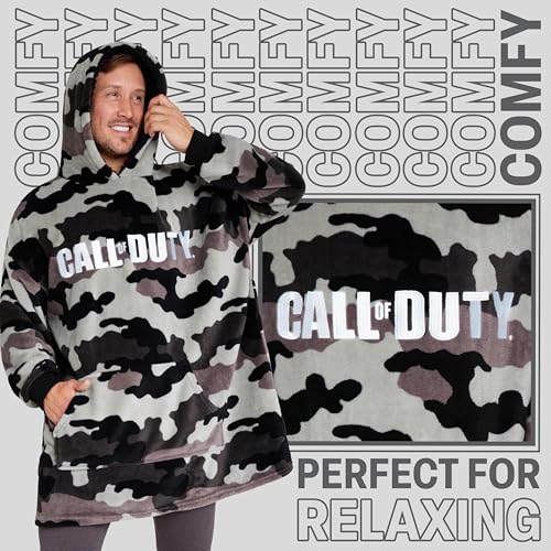 Blanket Hoodie for Men, Teens, Camo Wearable Blanket, Fleece Hooded Poncho, Cozy Loungewear, Gamer Gifts for Men4