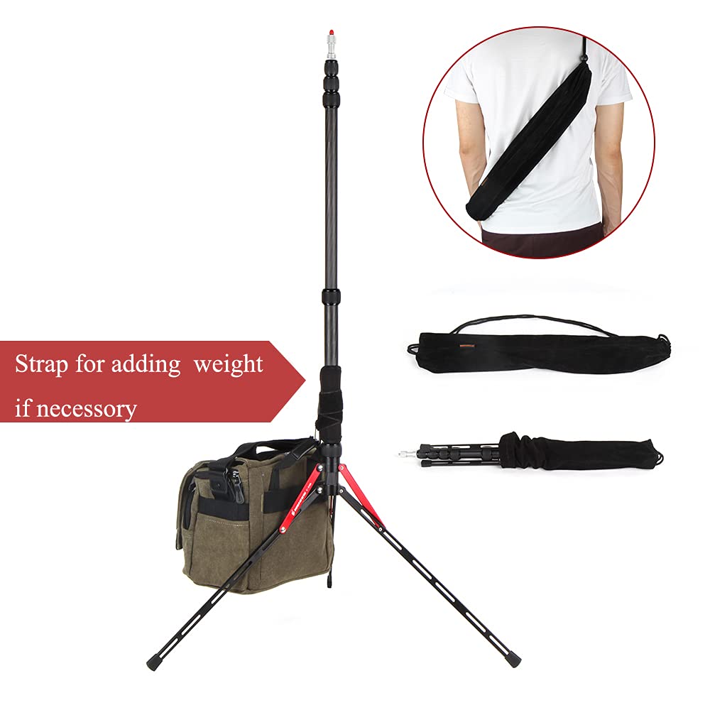 BESNFOTO Photography Travel Light Stand Tripod Portable Aluminum