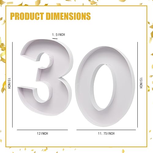 Miniatura 10 de WENPACK 15" Large Fillable Cardboard Number Charcuterie Tray Paper Mache Sweet Cupcake Food Birthday Box (6 or 9)