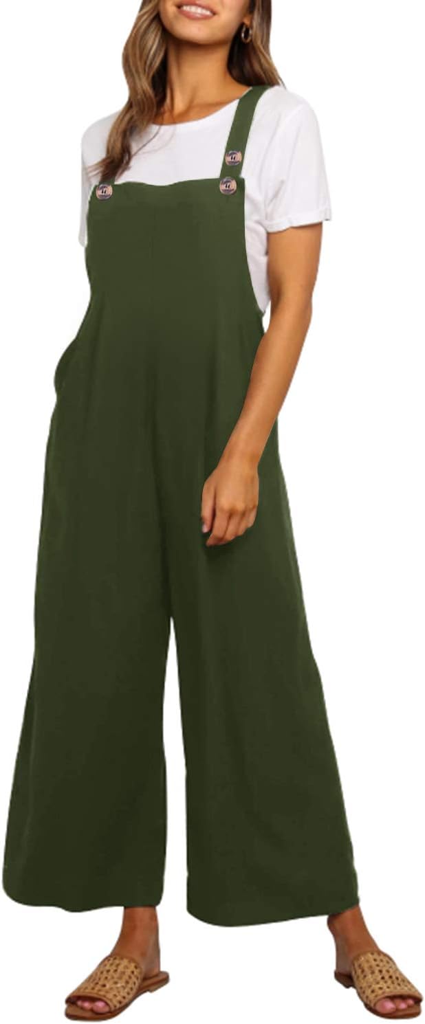 YOINS Fashion Overalls for Women Bib Baggy Dungaree Square Neck Adjustable Strap Rompers Jumpsuits