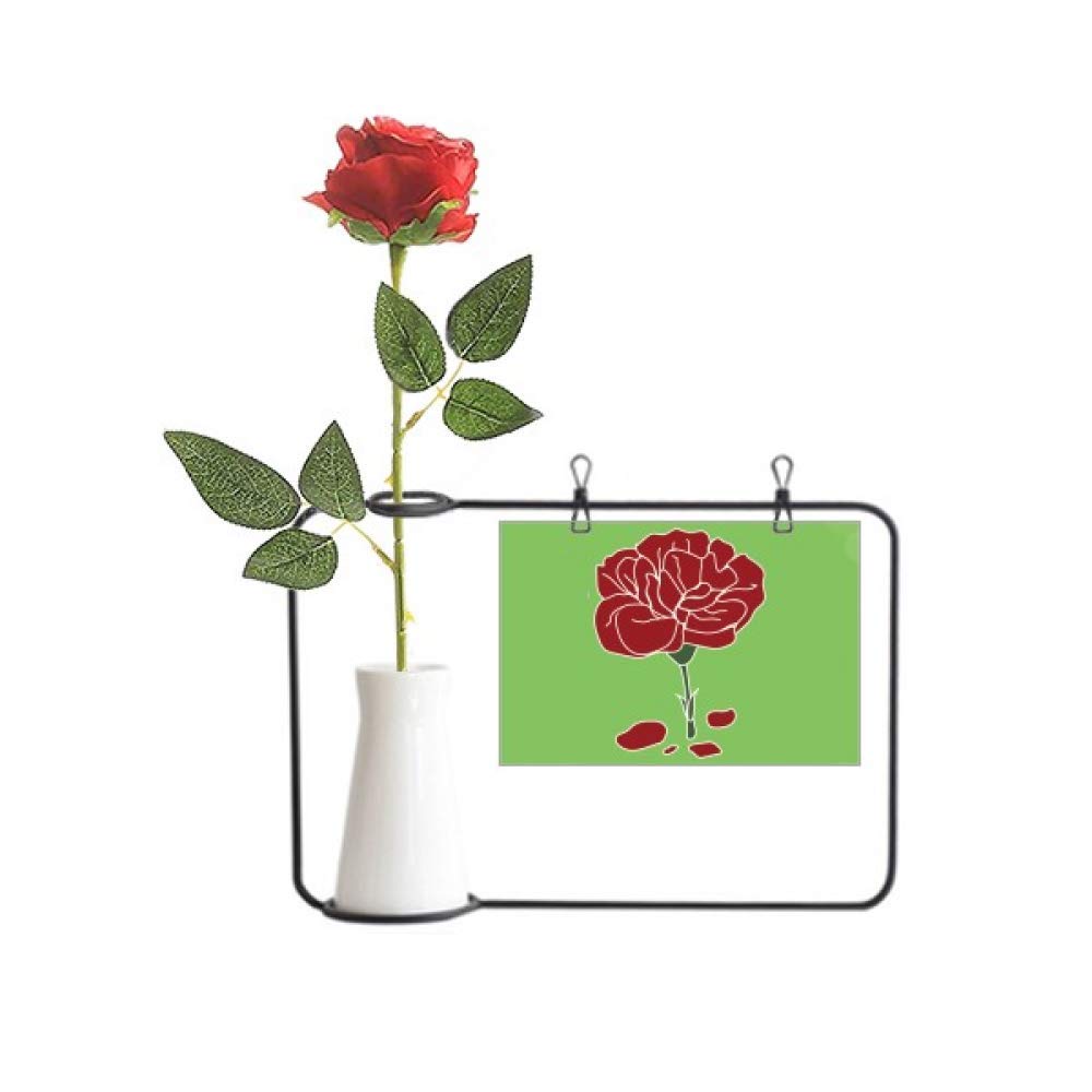 Œillet rouge de prestige et rose artificielle haut de gamme à suspendre