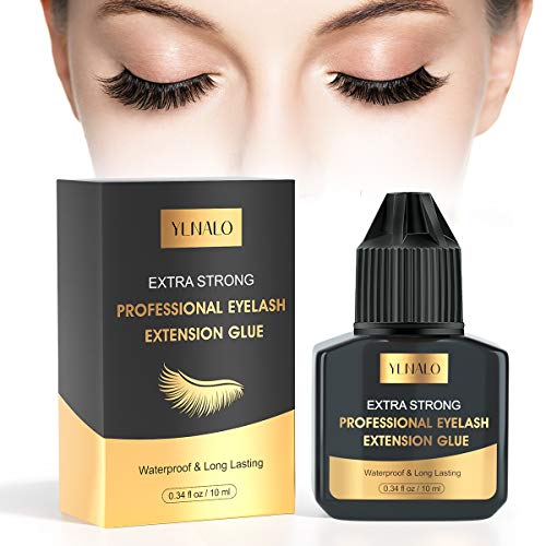 Eyelash Extension Glue Lash Glue 10 ml - 3 Sec Drying time - 5-7 Weeks Retention - Professional Use Only Black Adhesive/for Semi-Permanent Extensions Supplies - Latex Free No Irritation