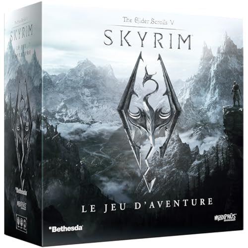 Asmodee - Modiphius Entertainment - The Elder Scroll V : Skyrim - Le Jeu D'AVENTURE - Jeux de Société - Jeu de Plateau - Jeu Coopératif à Partir de 14 Ans - 1 à 4 Joueurs - 60 Min