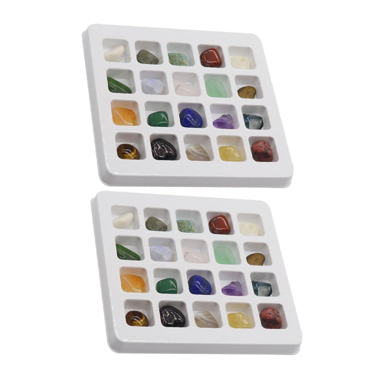 Gatuida Educational Crystal Ores Set 20 Natural Rough Ores for Student Learning and Decorative Purposes