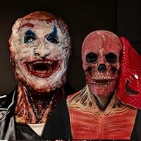 KEGOZ Double Layers Scary Halloween Masks, Creepy Full Head Skull Mask, Halloween Horror Cosplay Costume Latex Props for Adults Party