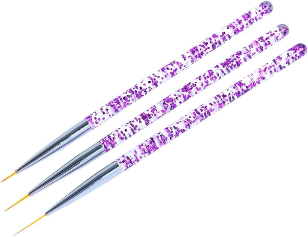 Nail Art Acrylic Manicure Brush Superfine Stripe Thin Nails Line Brushes(D)