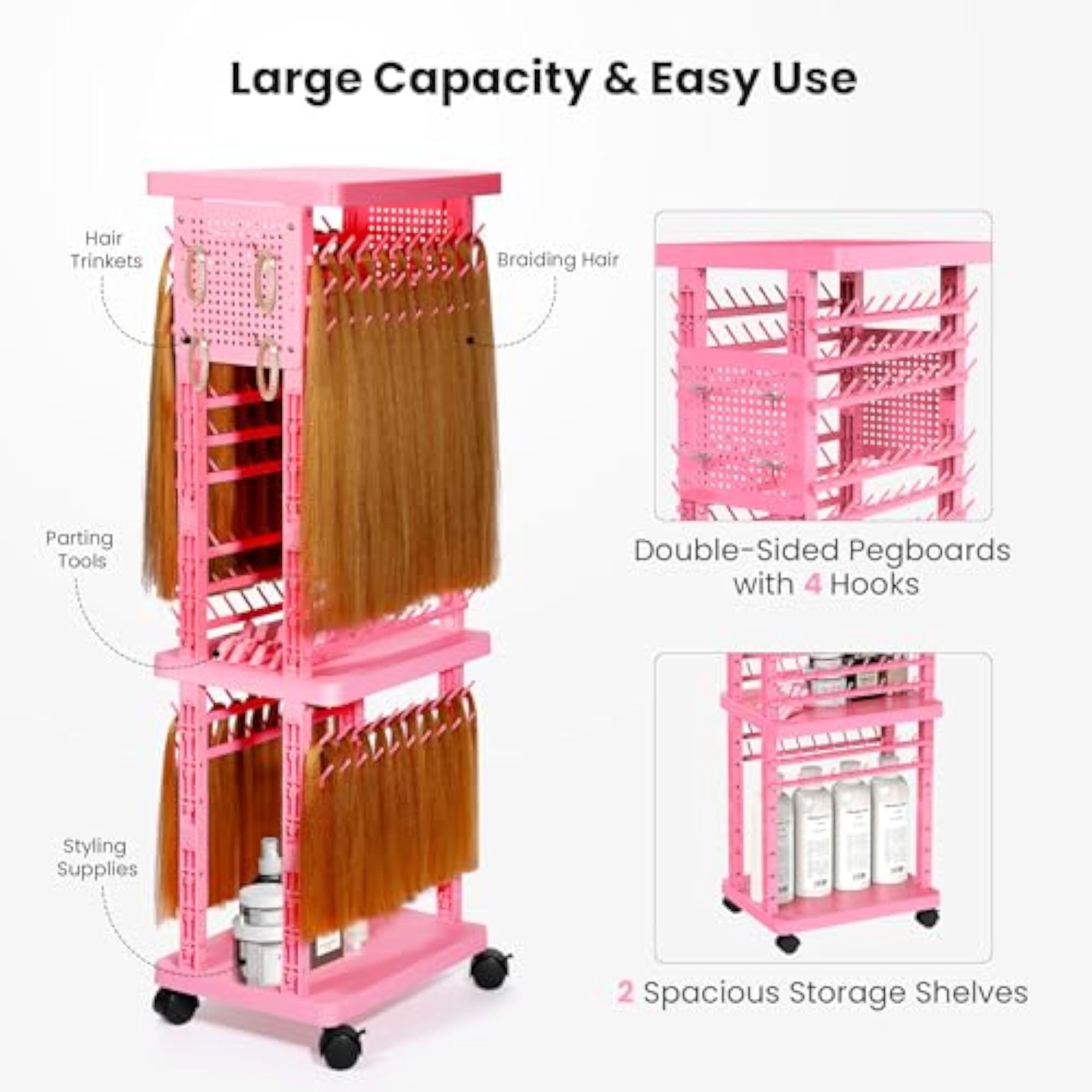 Braiding Rack with 220 Pegs, 2-Sided Design