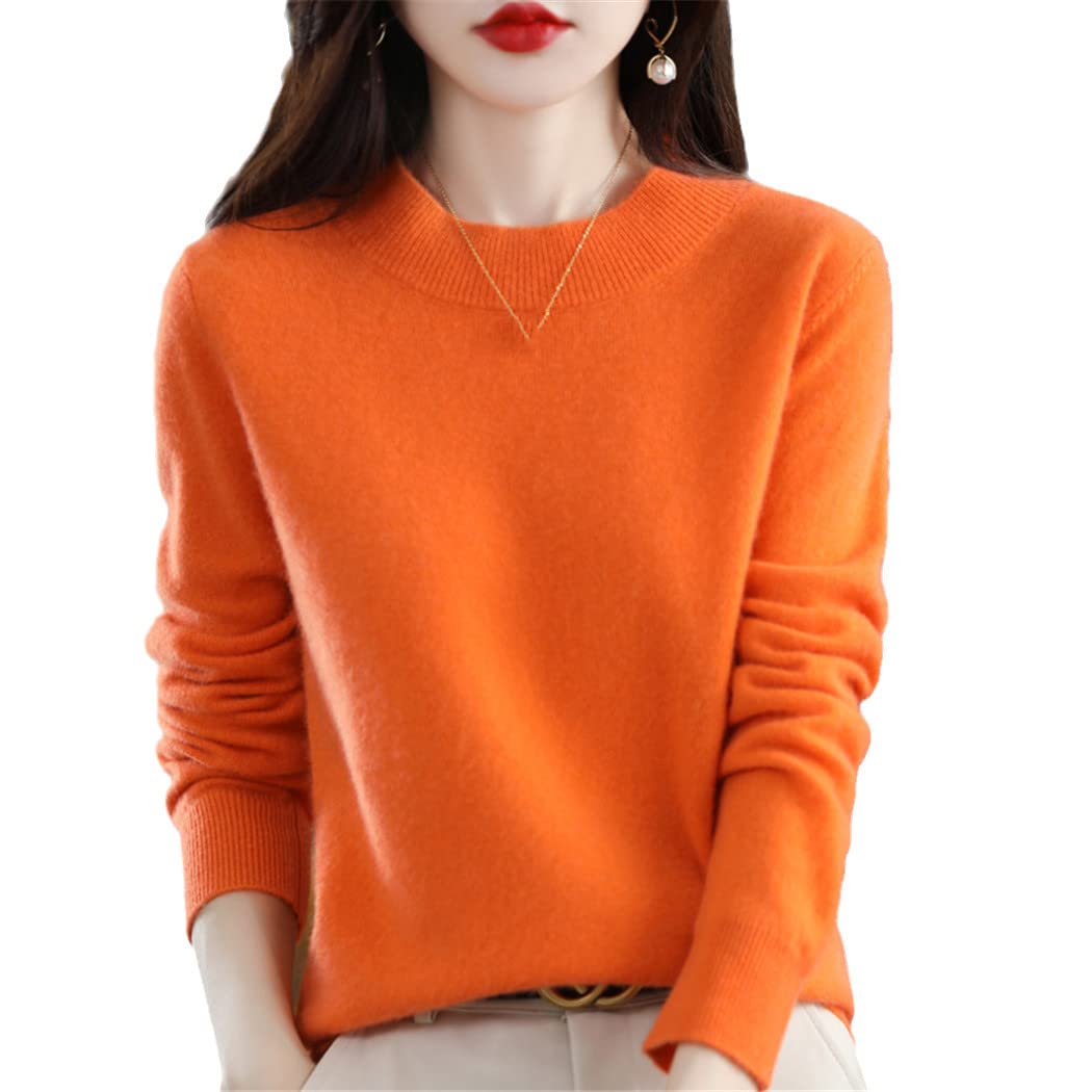FULBHPRINT Maglione Mezzo Collo In Lana Autunno Inverno Maglione Di Cashmere Donna Casual Maglia Giacca Coreana