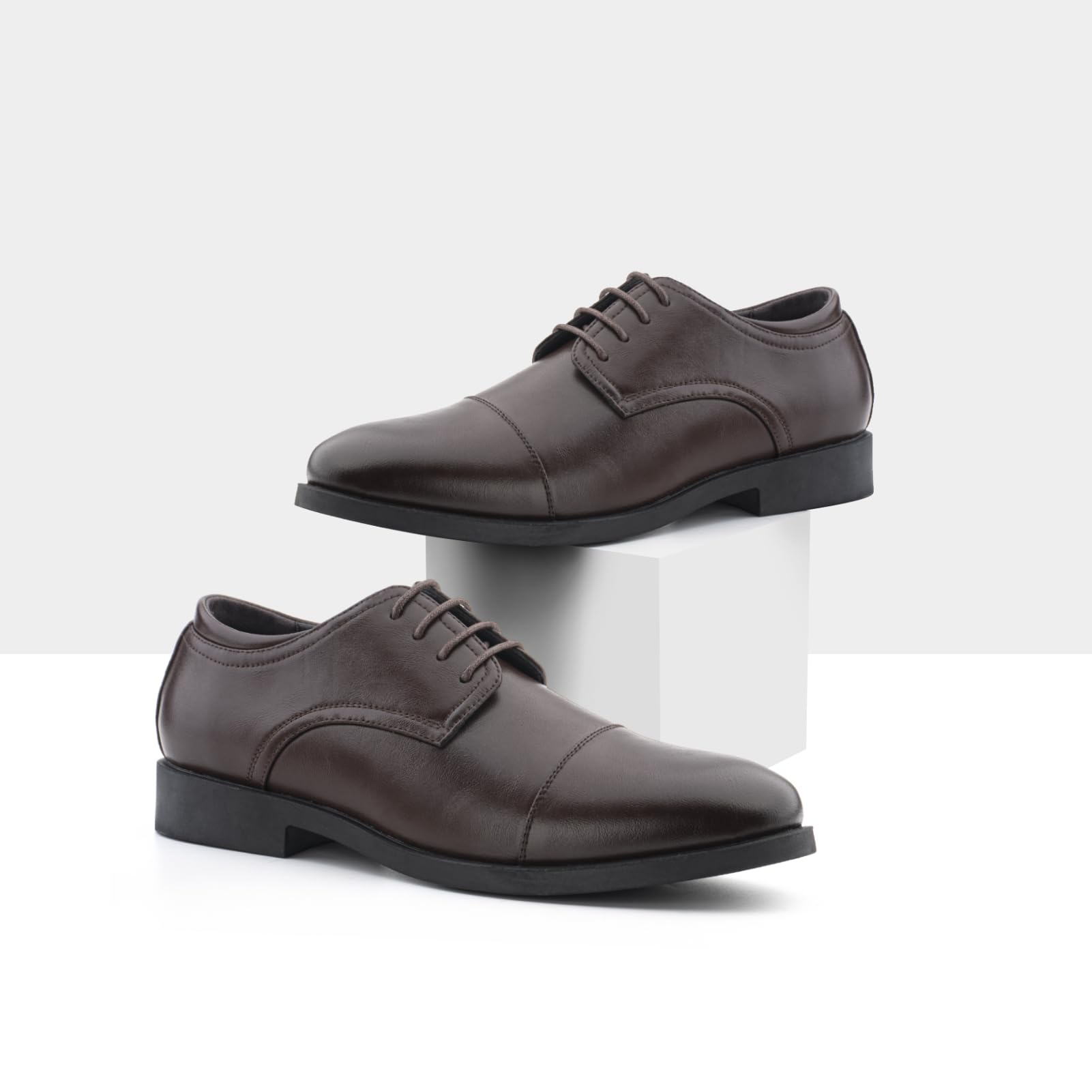 Hitmars Zapatos Oxford Hombre Derby Zapatos Boda Zapatillas Vestir Formales Brogues Cordones Zapatos de Vestir Clásico Zapatos Traje Negro Marrón EU 39-47