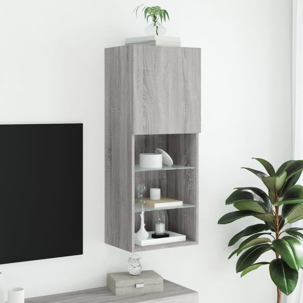 ZEYUAN Mueble para TV con Gris Sonoma 40,5x30x102 cm, Mesa TV, Mueble TV Salon, Mueble Television, Mesa Television, Muebles De Salon, Mesa Salón TV - 837062