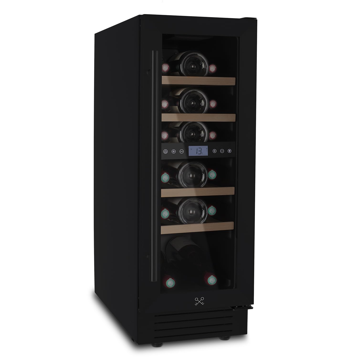 LES PETITS CHAMPS Vinoteca encastrable 17 botellas CAVCEDB17, 53L, Negro