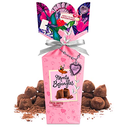 Monty Bojangles Pralinenbouquet von mit Kakao bestäubten Schokoladentrüffeln „With Love“ | Schokoladentrüffel in Geschenkbox, 110 g Cover