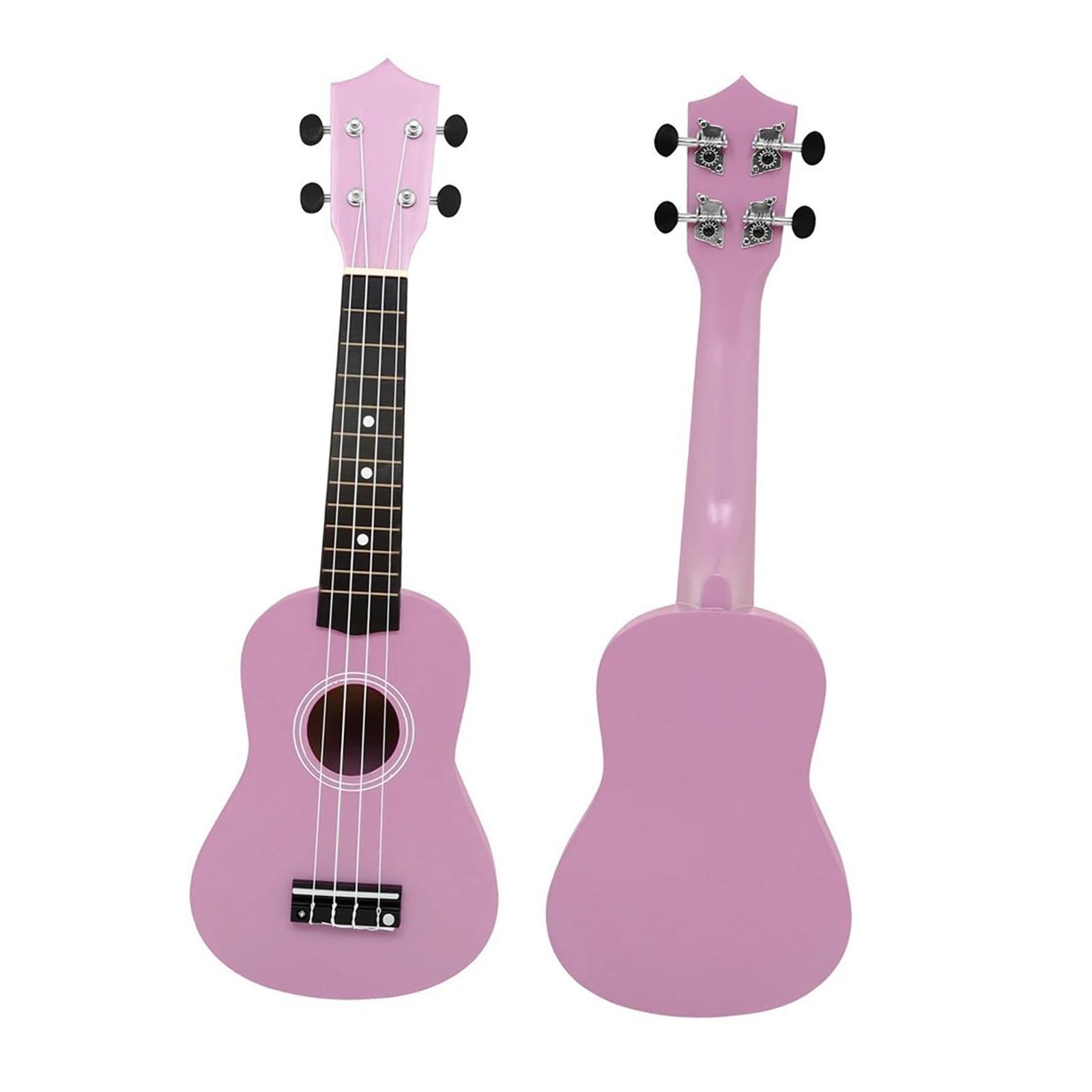 Professionelle Ukulele 21 Zoll Ukulele Set Mit Farbiger Lindenholzdecke Gigbag Und Zubehör(Pink Set)