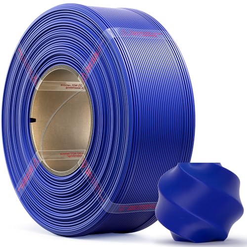 Image of PLA Basic, Pre-Dried Refill Filament 1kg (2.2lbs) for Reusable Spools, 1.75mm Spool-Less 3D Printing Filament, Compatible with Bambu Lab 3D Printers - Dark Blue